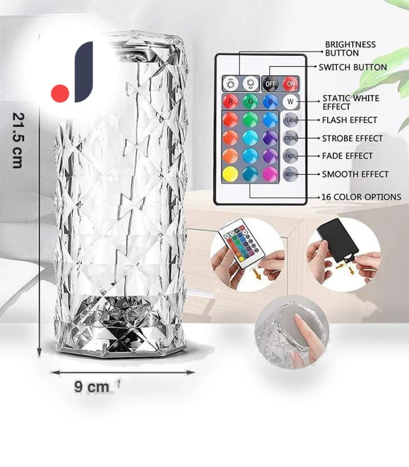 Crystal LED Table Lamp — Desk & Table Lighting, Xiao Home