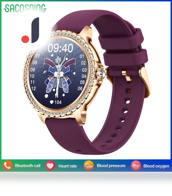 Fashion Women's Smart Watch with AMOLED HD Display — Smartwatches, SACOSDING