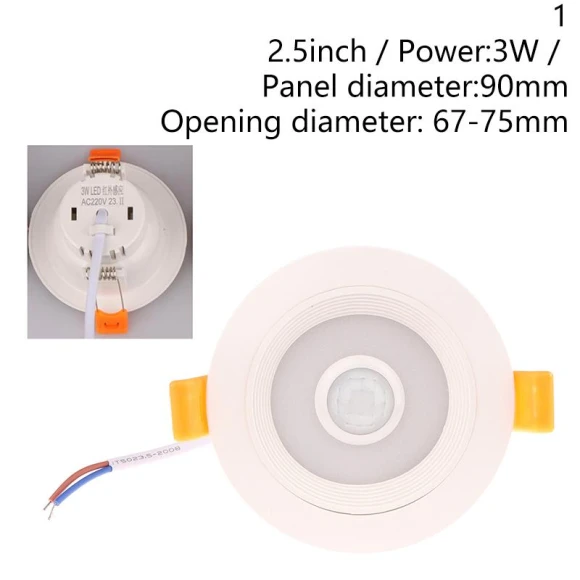 Recessed Stair Lighting Downlight with Motion Sensor — Recessed Lighting, Worypoer