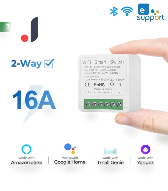 Wi-Fi 16A MINI Smart Switch — Automated Timers, eWeLink