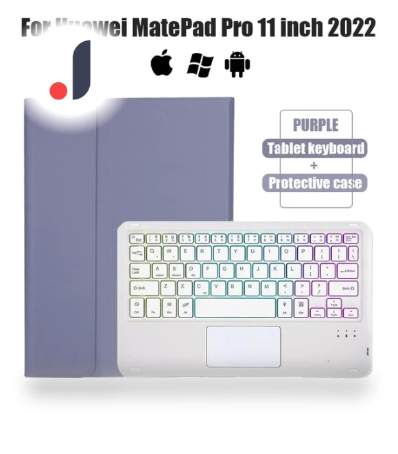 Removable Wireless Bluetooth Keyboard with Backlight and Touchpad — Keyboard Cases, HZ-C