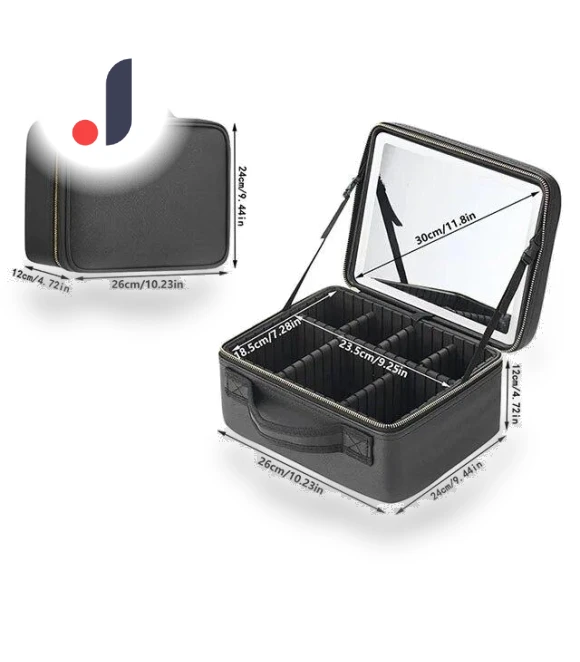 Smart LED Cosmetic Bag with Mirror — Cosmetic Cases, TOP-HOME MALL