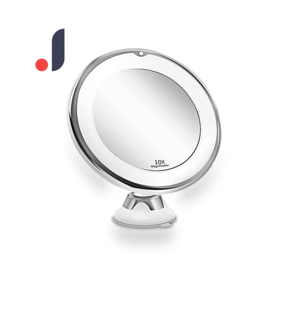 10x Magnifying Mirror with LED Light — Handheld, Makeup Kits
