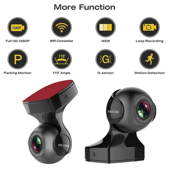 170° WiFi Car Dash Camera — Dashboard Cameras, Reakosound