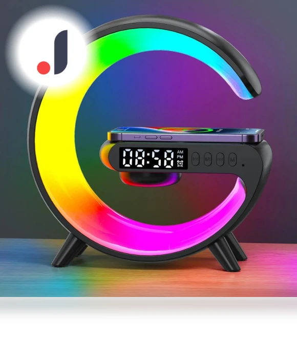 3-in-1 Wireless Charger with Bluetooth Speaker and Ambient Light — Sleep Soothers, Popular House