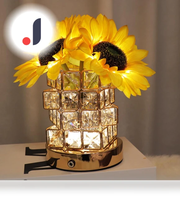 Decorative Cube Flower Table Lamp — Creative Lighting Solutions, Binchi Lighting Appliances