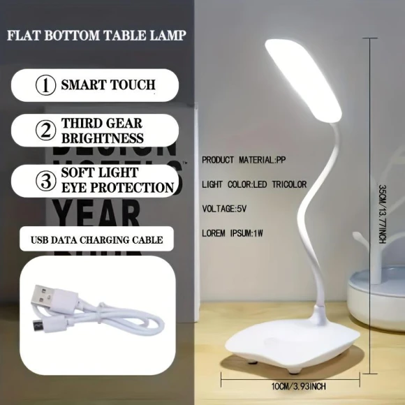 Folding LED Desk Lamp with USB Charging — Study & Desk Lighting, Great3C