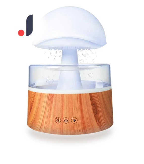 Humidifier with Rain Cloud, Water Dropper, White Noise, Essential Oil Diffuser — Air Moisturizers, TOMTOP JMS