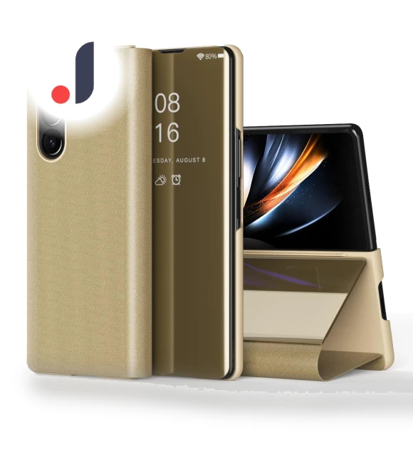 Ultra-Thin Mirror Stand Book Protective Smart Cover — Basic Cases, JHHC