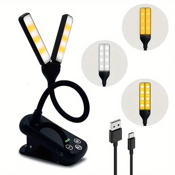 14 LED Reading Lamp with Dual Heads — Reading Lights, Great3C