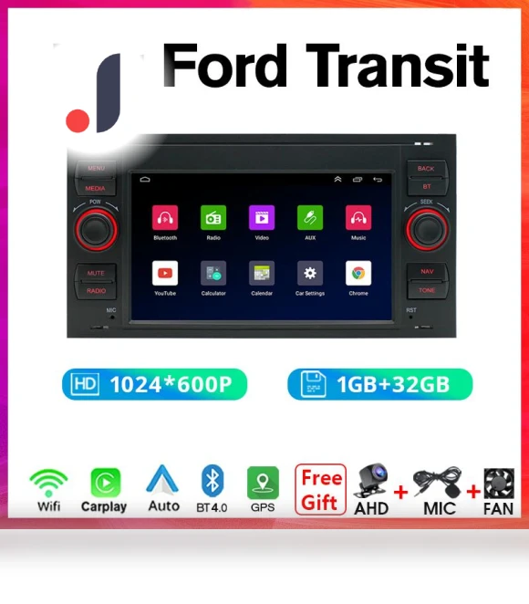 Car Radio with Carplay Android Auto — Stereo Receivers, NAVIGUIDE Car Life