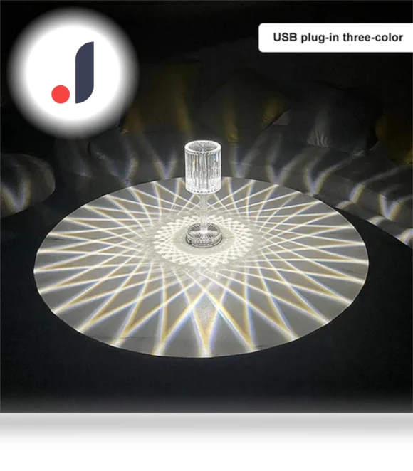 Crystal Table Lamp with Touch Remote Control — Desk & Table Lighting, YH-Home & Kitchen