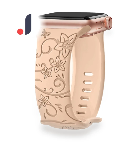 Floral Engraved Strap for Smartwatches — Bands, Apband watch bands