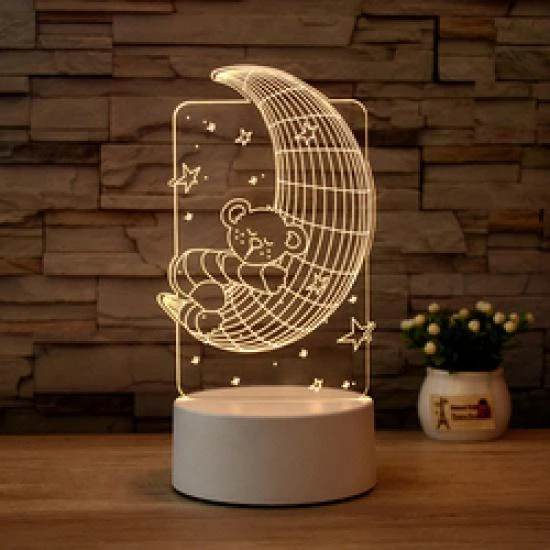 Magnetic 3D Multicolor Acrylic Touch Sensor LED Night Light — Night Lights, Zhou Yajin