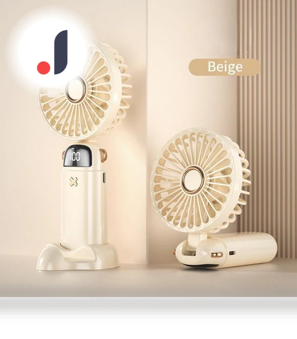Mini Portable Fan with Smart LED Digital Display — Portable Cooling Solutions, TOP HOME