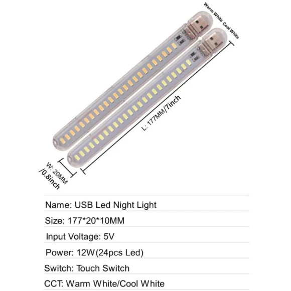 Mini Portable USB Light Bar — Book Lights, Cosy Homes