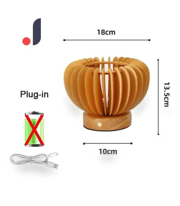 Retro LED Pumpkin Table Lamp — Creative Lighting Solutions, Binchi Lighting Appliances