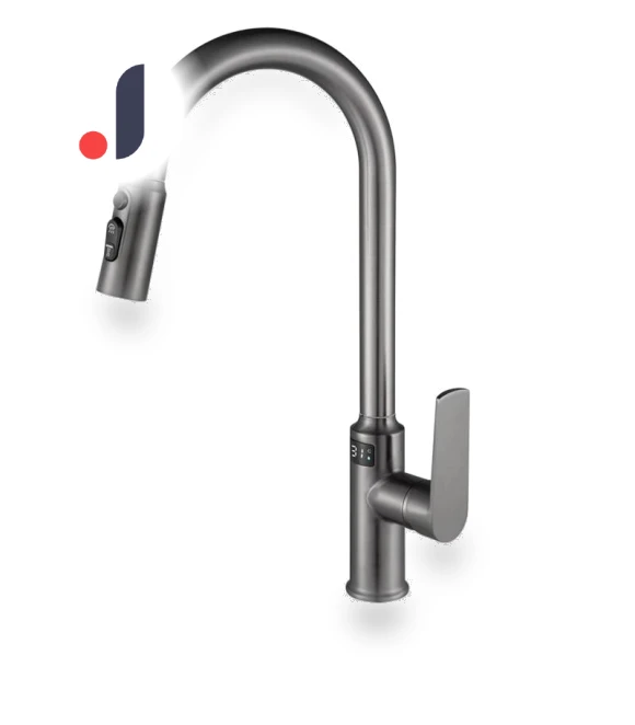 Smart Kitchen Faucet with Digital Display — Smart-Touch Kitchen Faucets, QIANBAIDI