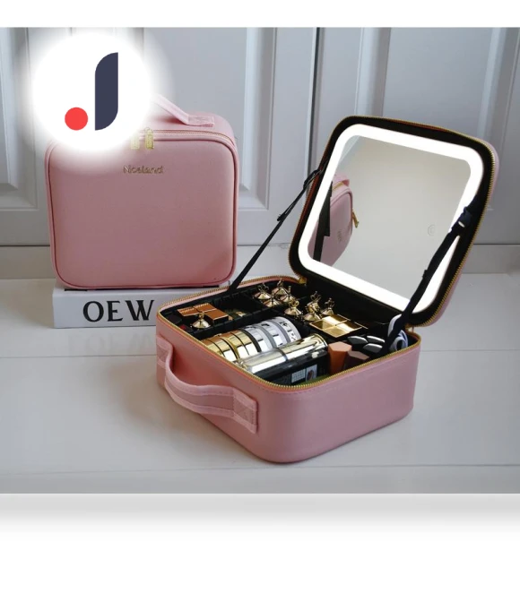 Smart LED Makeup Case with Mirror — Cosmetic Cases, Makeup Kits