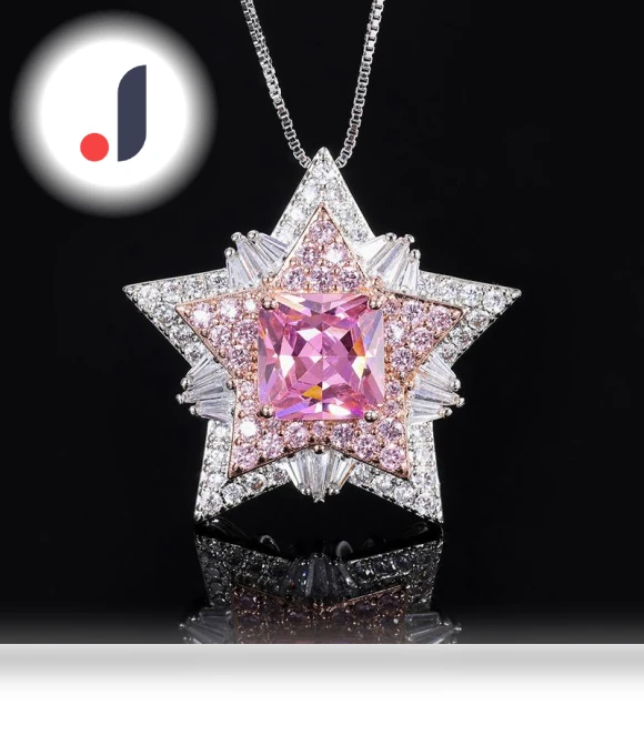 Smart Women's Necklace with Star and Flower Pendant — Smart Jewelry, JEWEL HOME