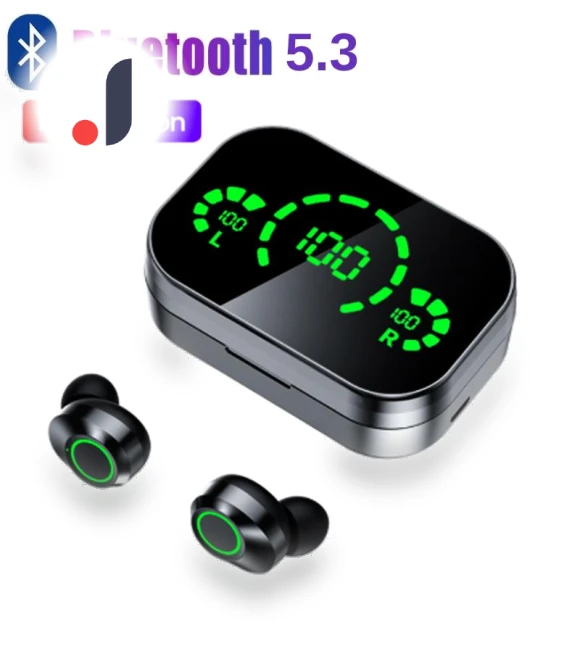 Wireless Earbuds with LED Display — In-Ear Headphones, Popular star