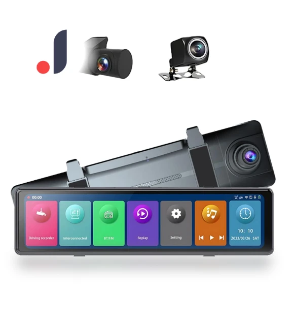 3-Camera Car DVR with 12-Inch Display — Rearview Cameras for Cars, Home Of Auto Parts