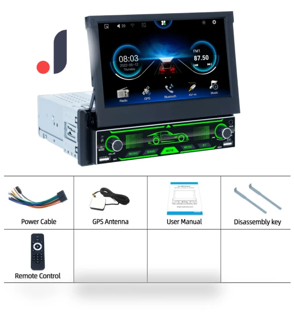Android Car Radio with Foldable Touchscreen — Stereo Receivers, Home Of Auto Parts
