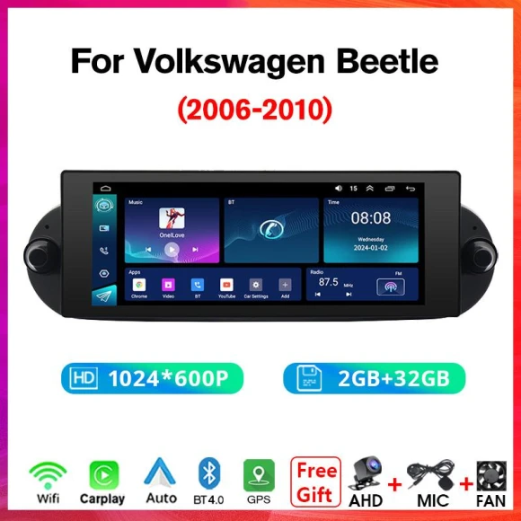 Car Radio with Wireless Carplay Android Auto — Stereo Receivers, NAVIGUIDE Car Life