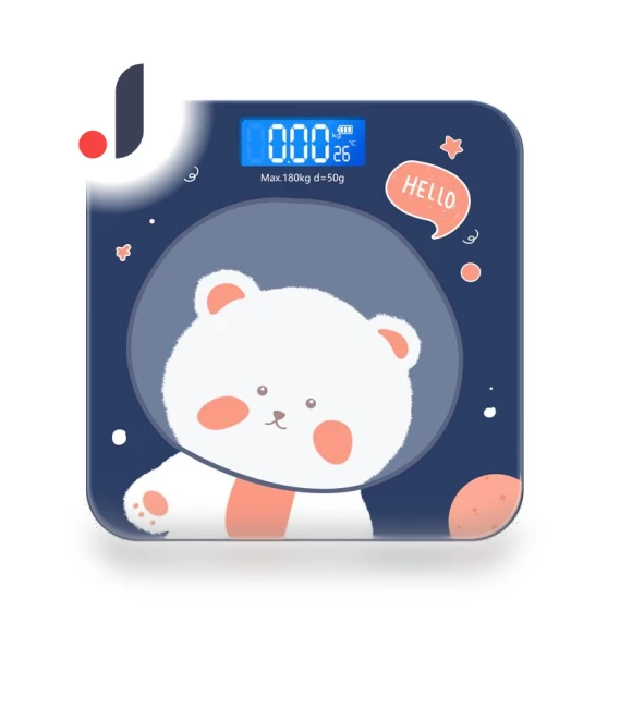 Cartoon Bear Smart Bathroom Scale — Weight Management Tools, Refreshing Home