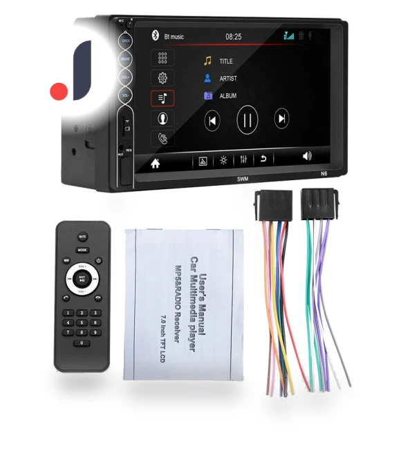 Double Din Car Stereo System with 7-inch Touchscreen — Stereo Receivers, HOME-Auto-001