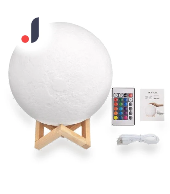 Moon Lamp with Wooden Base — Lighting, dooob