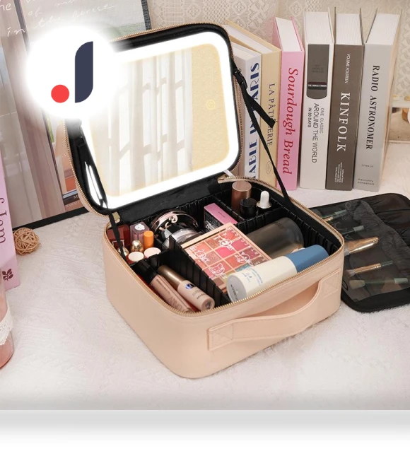 Smart LED Cosmetic Bag with Mirror — Cosmetic Cases, LIN-Home