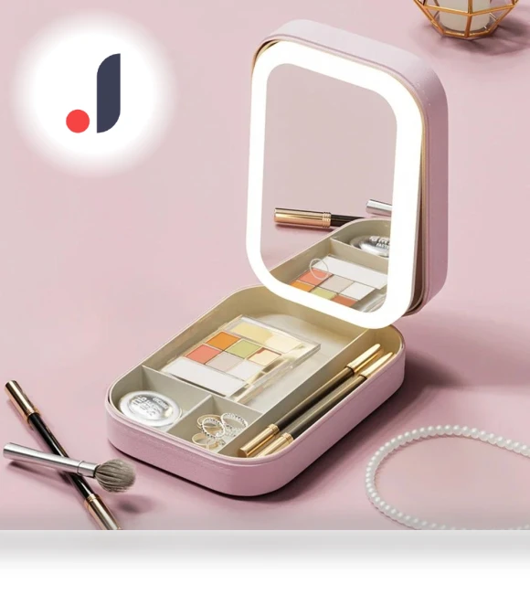 Smart LED Cosmetic Mirror Case — Cosmetic Cases, Makeup Kits