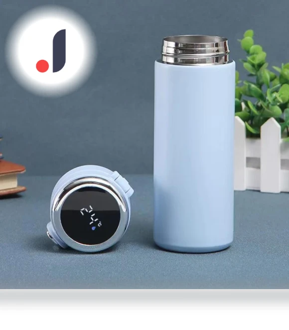 Smart LED Temperature Display Thermos — Travel Drinkware, Binchi Fitness