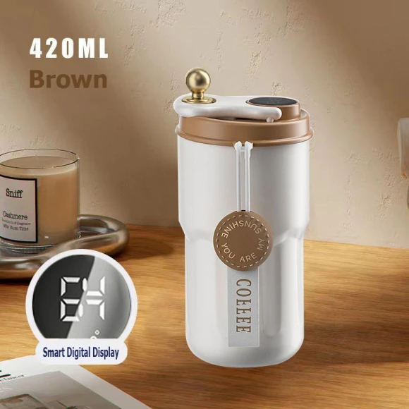 Smart Temperature Display Vacuum Insulated Coffee Mug — Beverage Warmers, Binchi Fitness