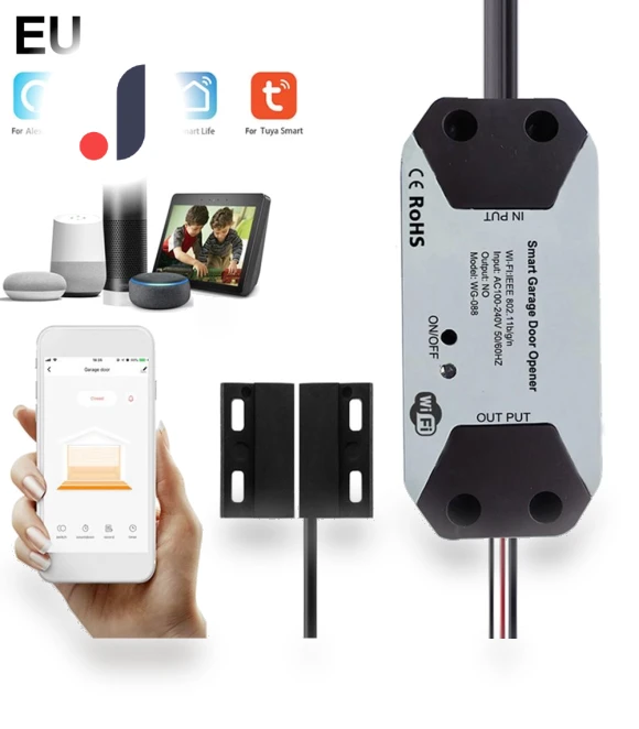 Smart WiFi Garage Door Opener Switch — Keypads & Remotes, White Dream