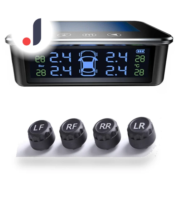 Solar Smart Car Digital Tire Pressure Monitoring System — TPMS Sensor Replacements, Cars Auto Home