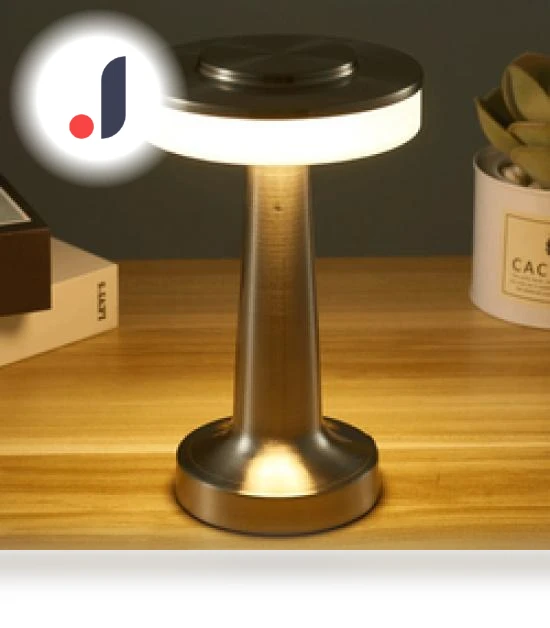 Vintage Metal Touch Sensor Dimmable LED Battery Table Lamp — Desk & Table Lighting, Zhou Yajin