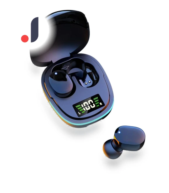 Wireless Earbuds with LED Display — In-Ear Headphones, Home Whispers