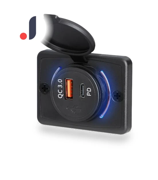 Dual PD QC3.0 Socket Car Charger — Chargers, Cars Auto Home