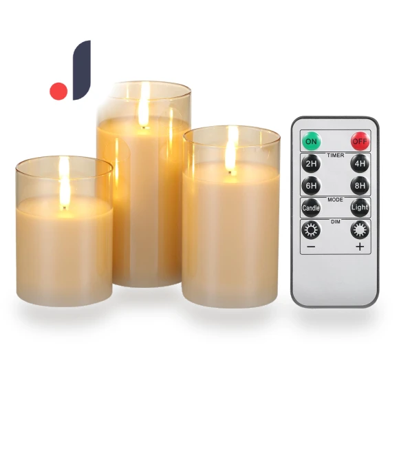 Flicker Flameless Candles Set with Controller — Flameless, TOMTOP JMS