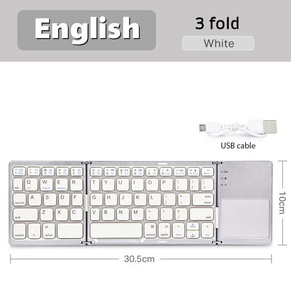 Mini Foldable Keyboard with Touchpad — Keyboards, A powerful man