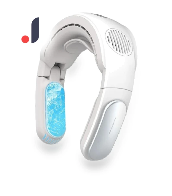 Mini Neck Hanging Bladeless Fan — Portable Cooling Solutions, Photography