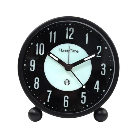 Simple Metal Round 4-Inch Glowing Alarm Clock — Clocks, BABY YOU