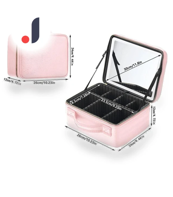 Smart LED Cosmetic Bag with Mirror — Cosmetic Cases, Makeup Kits