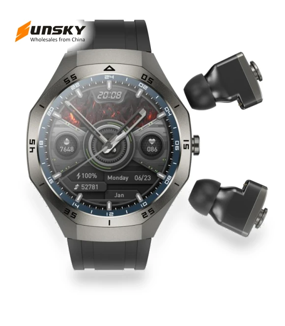 Dual-ear Bluetooth Earphone Smart Watch — Smartwatches