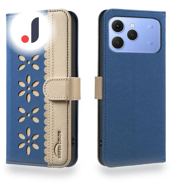 Leather Phone Case with Flower Pattern — Flip Cases, Smartwatch 2025