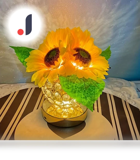 Rechargeable Wireless Sunflower Flower Lamp — Lighting Accessories, Great3C