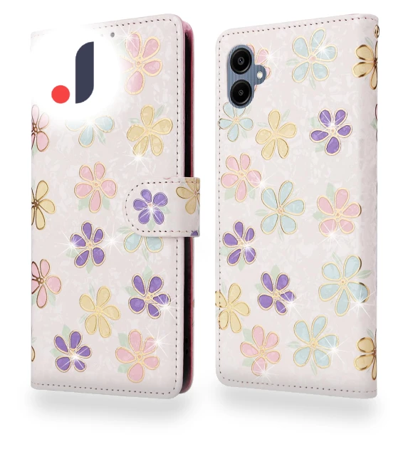 RFID Blocking Flower Leather Phone Cover with Wrist Strap — Bumpers, Smartwatch 2025