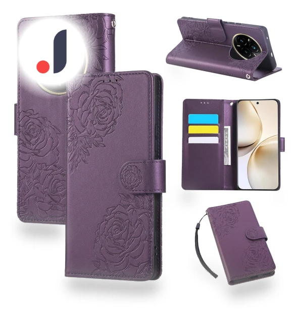 Rose Flower PU Leather Wallet Phone Cover — Basic Cases, Smartwatch 2025